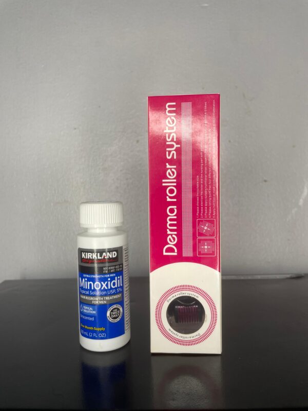 Kirkland Minoxidil & Derma Roller Combo | One Month Treatment (1 bottle/Derma Roller) | Free Shipping - Image 2